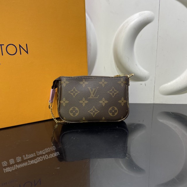 路易威登2021專櫃新款女包 lv鏈條小包 M45905 M80863 N60487 迷你Pochette Accessoires手拿包 品牌吉祥物Vivienne手撐油紙傘漫步日式庭院  ydh4526